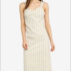 NWT Banana Republic linen blend halter apron dress